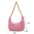 thumbnail image 2 of Sac Hobo pour Femmes, Épaule, Aisselle, Automne Hiver, Peluche, Couleur Unie, Sac à Main, 2 of 6