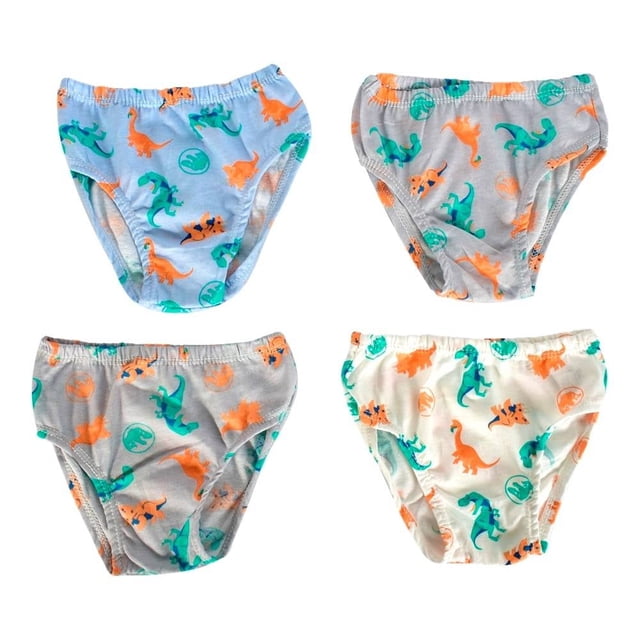 Trusas Universal Jurassic Park Talla 3 Multicolor Dinosaurios para Bebé 4 Piezas
