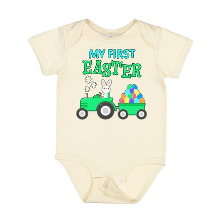 

Inktastic My First Easter Bunny and Tractor Gift Baby Boy or Baby Girl Bodysuit