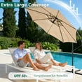 thumbnail image 5 of HaiNova 10 ft Offset Patio Umbrella, All-Weather UV Protection Cantilever Umbrella Suitable For Garden, Backyard and Beach, Khaki, 5 of 9
