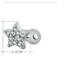 thumbnail image 3 of 2Pcs 14G Cross Dermal Anchor Tops and Base Stainless Steel Cubic Zirconia Internally Threaded Microdermals Body Piercings Studs Dermal Piercings Surface Skin Piercing Body Jewelry for Women Men, 3 of 12
