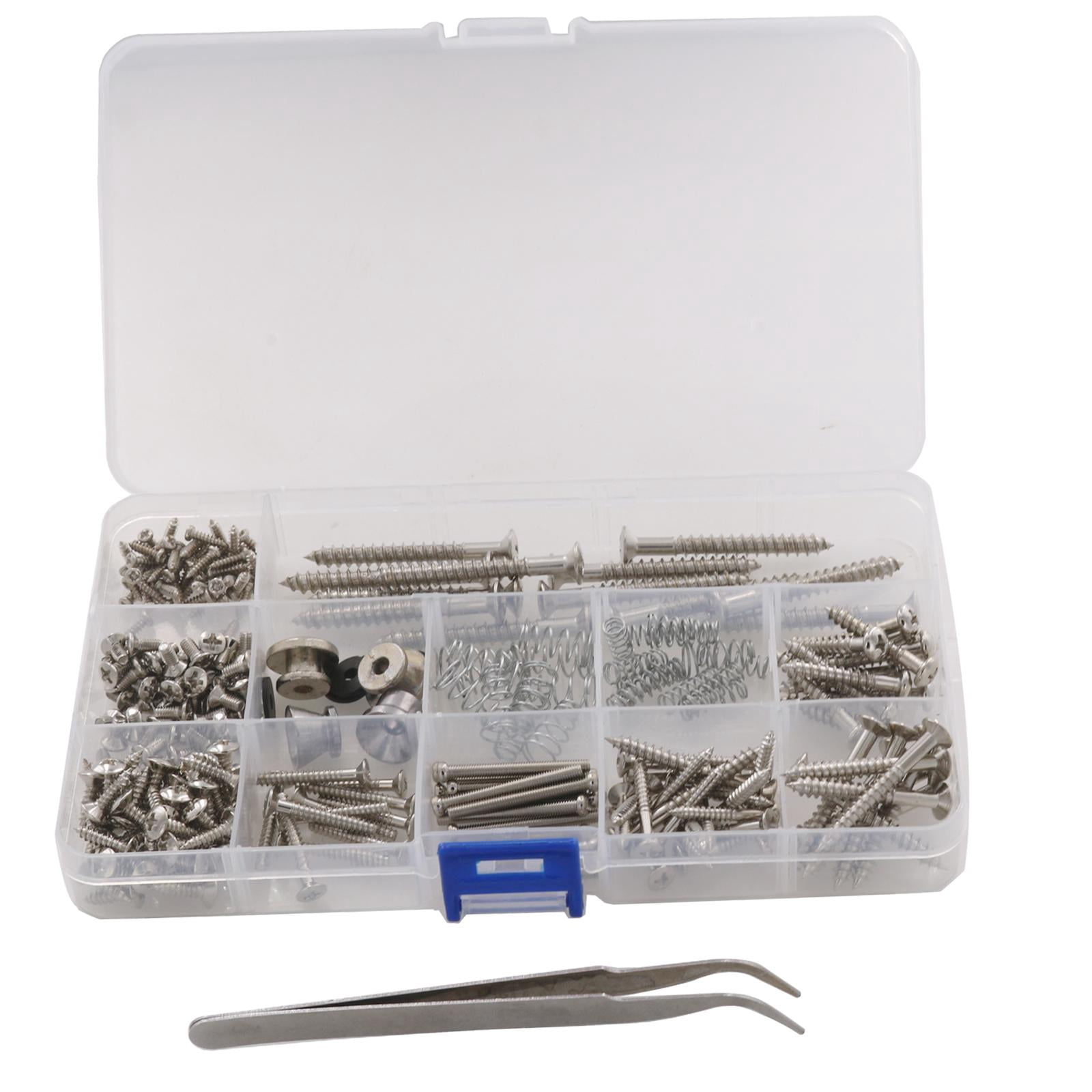 Rushawy 262Pcs Guitar Screw Guitar Repairing Screw Set for Pickguard Guitar Bass