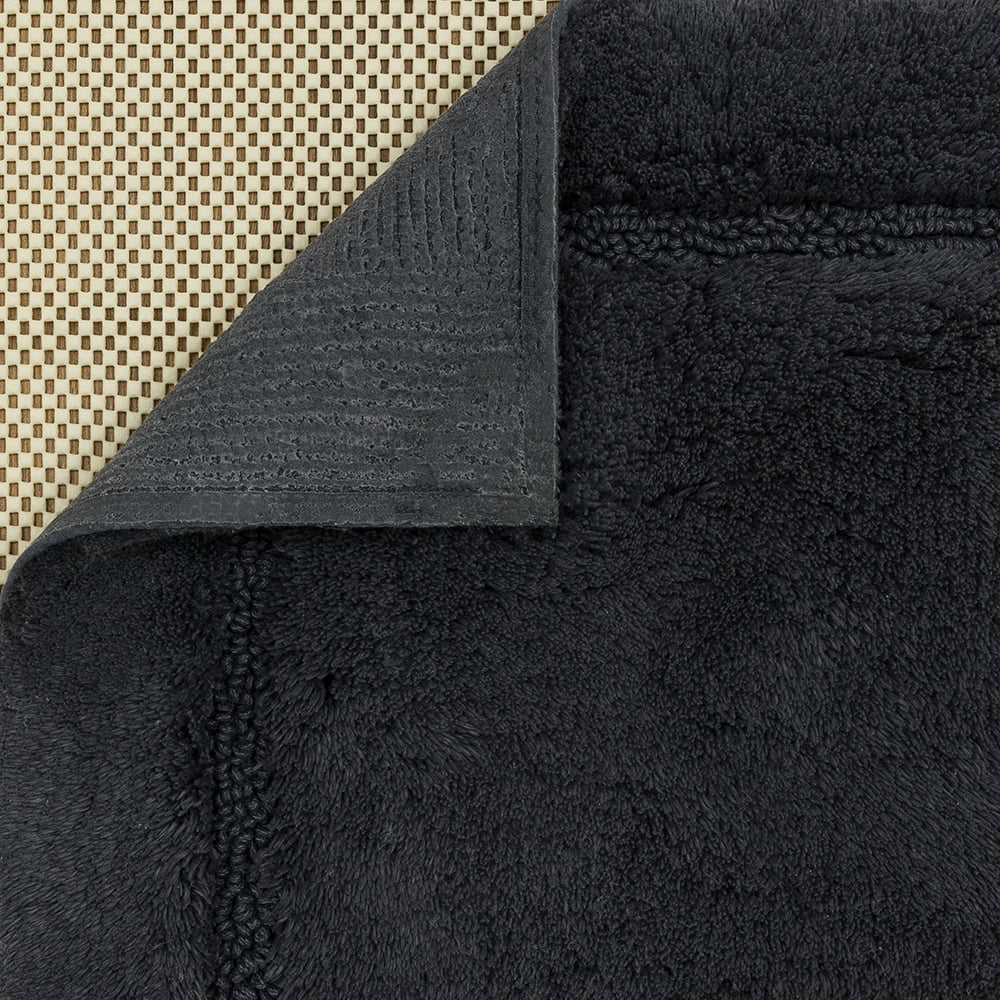 Mohawk Home Regency Plush Stain/Fade Resistant Non-Slip Machine Washable Bath Mat, Charcoal, 2' x 5'