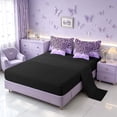 thumbnail image 4 of Homewish Purple Cheetah Print Twin Bedding for Girls, Princess Glitters Printed Bedding Comforter Set, Black Reversible, 7 Pieces, 4 of 7