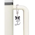 thumbnail image 3 of Delight Jewelry Silvertone Small Gelato Script Initial - L - Silvertone Black Bow Charm Accessory for Tumblers and Thermal Cups, 3 of 4