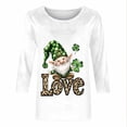 thumbnail image 6 of Zedker St Patricks Day Shirt Women 3/4 Sleeve Irish Shamrock Graphic Tee Festival Tops Green Clover Clothes Funny Gift, 6 of 6