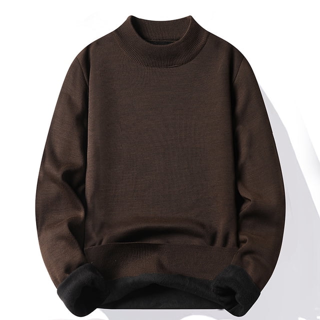 Pull Décontracté pour Hommes, Col Roulé Basique Ajusté, Tricoté, Col Montant, Pull-Over, Col Double, Automne Hiver