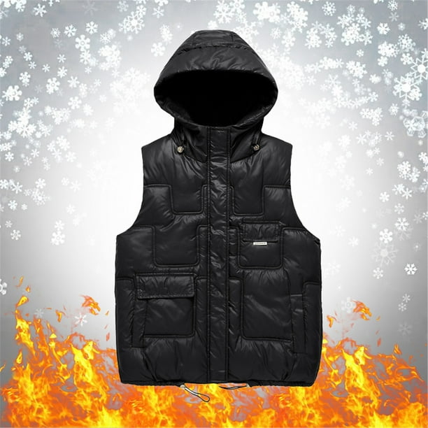 CAICJ98 Vests For Women Work Womens' Reversible Vest Lightweight Quilted  Sherpa Vest Sleeveless Coat Black,XXL