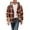 Coffee, variant on JIAYUE Men Hooded Sweatshirt Button Down Plaid Flannel Long Sleeve Hoodie Coat for Fall Winter Outdoor Sport