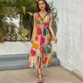 thumbnail image 3 of Pastel Rainbow Lollipop Sleeveless Dress Dresses Women Summer Evening Dresses Ladies Bohemia Long Dresses, 3 of 9