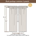 thumbnail image 3 of Cortinas Chyhomenyc de lino sintético navideño, 230 x 229 cm, 2 paneles, 3 of 9