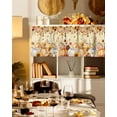 thumbnail image 3 of Valances for Windows Orange Fall Rod Pocket Cafe Window Treatments Valance Curtains for Kitchen Bathroom Laundry Basement Windows 60"x18", 3 of 6