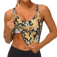thumbnail image 4 of Vsdgher Sunflowers Bee Print Women Sleeveless Athletic Tank Top Built-in Bra Camisole Sports Vest for Yoga Running Fitness Exercise with Removable Pads, 4 of 8