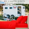 thumbnail image 2 of RV Twin 28” X 75” Sheet Set 600 Thread-Count 100% Egyptian Cotton 8-Inch Deep Pockets - Made for RV - Blood Red Color, 2 of 7