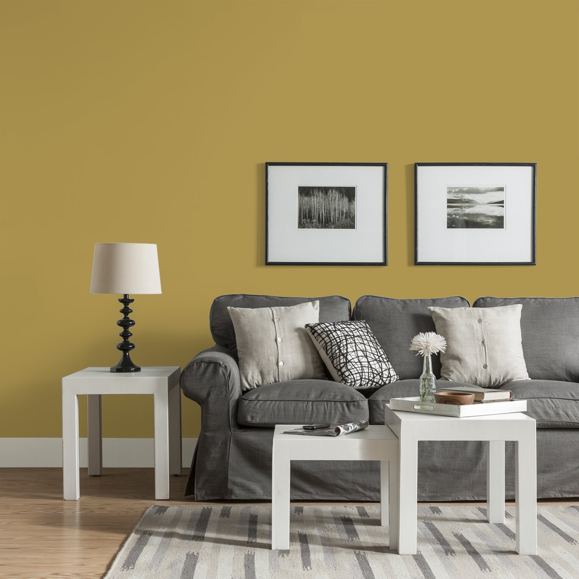 Glidden One Coat Obsession / Yellow Eggshell Interior Paint with Primer, 1 Gallon