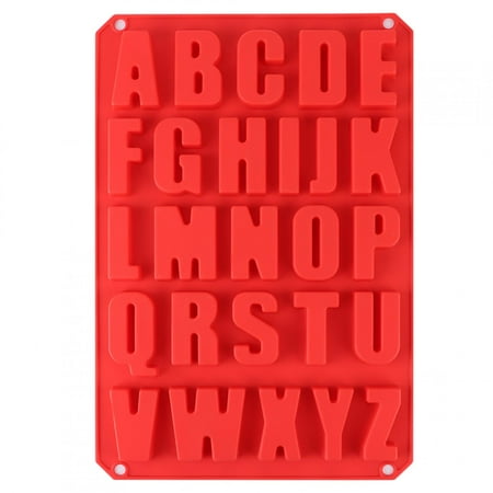 

Haofy Non-Stick Ice Tray Alphabet Mold BPA Free Decorating Silicone Red Mold Baking Mold For Bakery Home Kitchen