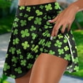 thumbnail image 2 of Kcodviy Jupe à Franges pour Femmes pour la Saint-Patrick Jupe Imprimée Décontractée Jupe à Fleurs Demi-Jupe, 2 of 4