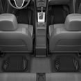 thumbnail image 4 of Motor Trend Flag Floor Mats Full Set - Durable Black Rubber Car Floor Mats for Trucks Cars SUV with Two Tone Accent, Flag Black/Gray, 4 of 9