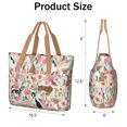 thumbnail image 3 of Tote Bag for Women - Chihuahua and Flower Florals Shoulder Bag - Large Utility Work Duffle Bag with Zipper Handbag for Travel, Work, Sprots, 3 of 5