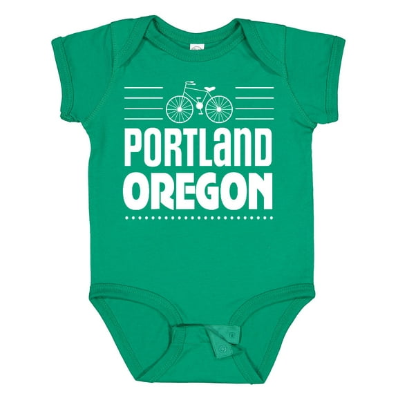 Inktastic Portland Oregon Biking Boys or Girls Baby Bodysuit