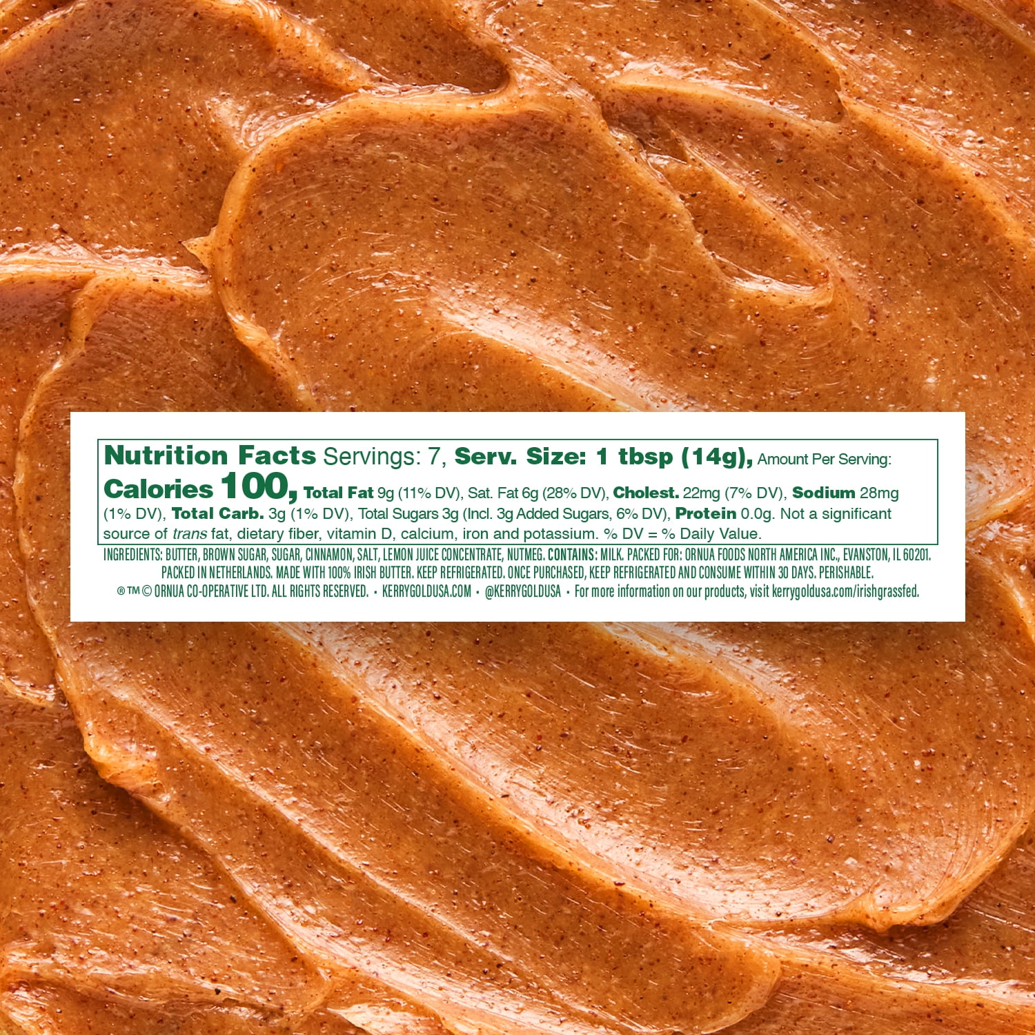 Kerrygold Grass-Fed Cinnamon & Sugar Butter Stick, 3.5oz