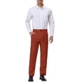 thumbnail image 2 of INSPIRE CHIC Men's Dress Business Pants Classic Fit Flat Front Suit Trousers, 2 of 6