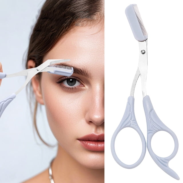 Tarmeek Eyeow Scissors With Detachable Comb Washable Ha Lightweight Portable Eyeow Scissors Detachable Comb Great for Spring and Daily Life Gift for Women