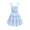 Blue Flower, variant on Oudiya Girls Summer Sundress Spaghetti Strap Boho Cami Ruffled Tiered Dresses Casual Midi Party Dress, 5-13Y