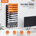 thumbnail image 2 of VEVOR File Wall Rack Mesh Wall File Holder 1-Piece 10 Pockets for Office/School, 2 of 9