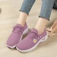 thumbnail image 4 of Fdrone Women Floral Print Bowling Shoes Orthopedic Plantar Fasciitis Non Slip Workout Work Air-Cushion Arch Support Tennis Plantar Fasciitis Gym Running Casual Walking Shoes, 4 of 7