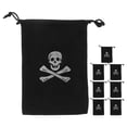 thumbnail image 1 of Miangastore Medieval Party Favors Bags Black Polyester Drawstring Halloween Style 8Pcs, 1 of 9