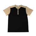 thumbnail image 5 of YYDGH Men's Casual Henley Shirts Classic Button Cotton Short Sleeve T-Shirt Summer Basic Color Block Lightweight Tees Tops, 5 of 9