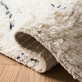 thumbnail image 6 of SAFAVIEH Casablanca Mackenzie Geometric Wool Shag Area Rug, Navy/Ivory, 8' x 10', 6 of 8