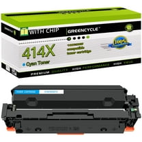 greencycle Compatible Toner Cartridge Replacement for HP 414X W2021X (With Chip) to use in Color Pro MFP M479fdw M479fdn M454dw M454dn M479dw M455dn M479 M454 Printer - 1 Pack W2021X, Cyan