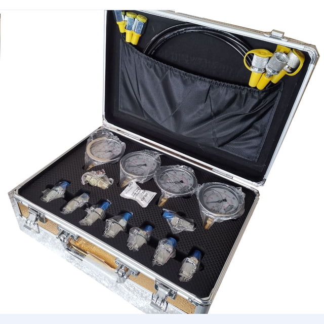 Portable Hydraulic Pressure Guage Excavator Hydraulic Pressure Test Kit W/ Testing Point Coupling Vacuum Coupling And Gauge Tool ,Long Lasting
