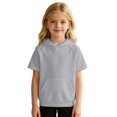 thumbnail image 2 of Boys Short Sleeve Hoodie Kids Summer Pullover Shirt with Pocket Lightweight Short Sleeve Hoodie, 2 of 4