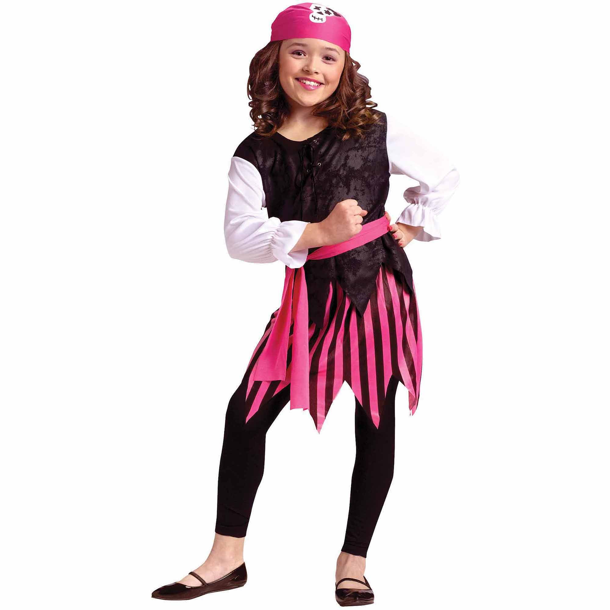 Caribbean Buccaneer Pirate Girls Fancy Dress Book Day Week Kids Childs Costume 