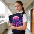 thumbnail image 6 of Haosy Accordion File Organizer Zipper Binder 500 Sheet 6-Tab Expanding File Folder Multi-Pocket 1.2 Inch 3 Ring Pixel Octopus, 6 of 7