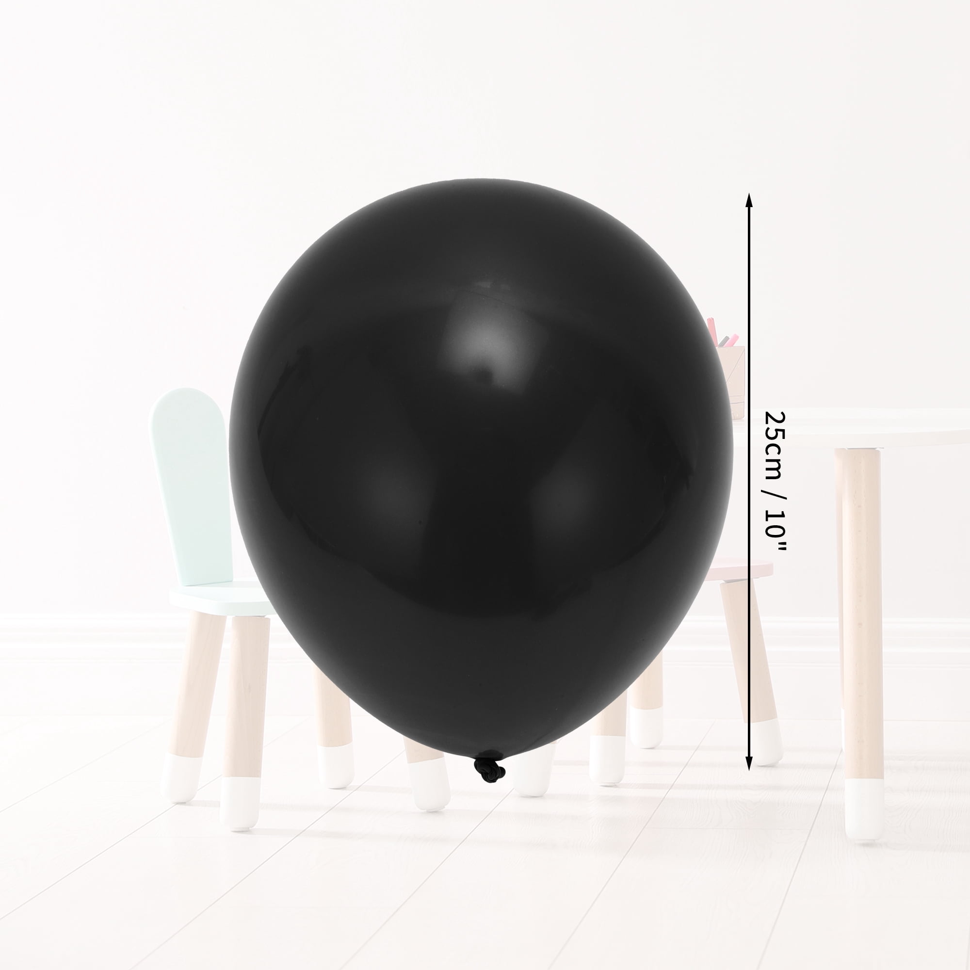 Unique Bargains 20Pcs Latex Party 10inchch Helium Balloons Black