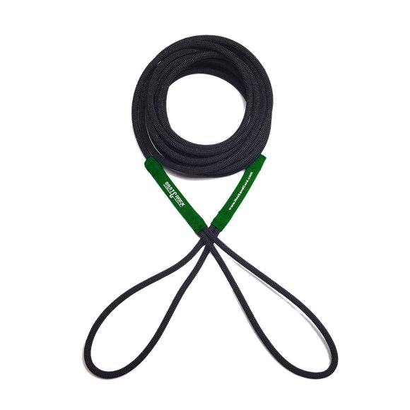 Boat Line Rope Bungee - Heavy Duty Line for Launching, Retrieving, Mooring and Docking (Black/Green, 25 Feet)