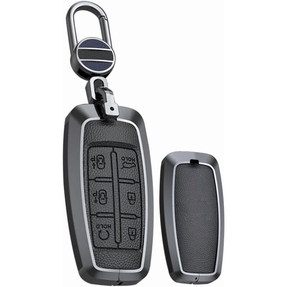 Key Case Holder Protector Keychain for Hyundai Genesis G70 G80 G90 GV70 GV80 GV90 6 Button Leather Key Fob Cover