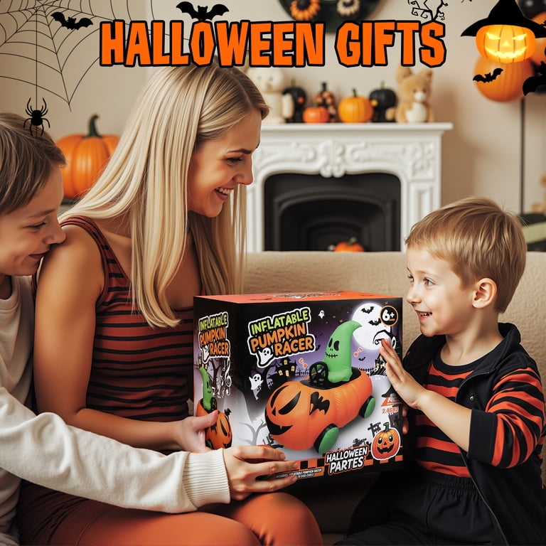 Firstness 2.6ft Remote Control Halloween Inflatable Pumpkin Ghost