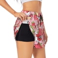 thumbnail image 3 of Lsque Sanrio Printed Women's Running Shorts with Liner Pockets,Elastic Quick Dry Workout Athletic Gym Yoga Shorts,Womens High Waist Shorts-Medium, 3 of 9