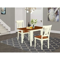 East West Furniture Dining Room Set Buttermilk & Cherry, NDPL3-WHI-W