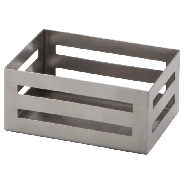 American Metalcraft Spc Caja De Paquetes De Azúcar De Acero Inoxidable, Acabado Satinado, 3 1/2 Pulgadas