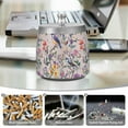 thumbnail image 6 of Yayeee Ashtray with Lid for Cigarette Smokeless Stainless Steel Home Ash Holder, Purple Floral Pattern, 6 of 7