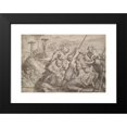 thumbnail image 2 of Hans von Aachen 18x13 Black Modern Framed Museum Art Print Titled - Soldiers Gambling for the Robe Of&nbsp;Christ, 2 of 5