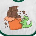 thumbnail image 4 of Inktastic Dino With Chocolate Bar Boys or Girls Baby Bib, 4 of 4