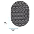 thumbnail image 2 of Livabliss Outdoor Rugs, 7x9 Eagean Traditional Charcoal Oval Area Rug for Patio, Porch, Deck, Backyard, Waterproof Indoor Outdoor Carpet (6'7" x 9'), 2 of 8
