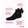 thumbnail image 3 of MeMoi Girls Bow-on-Back Cotton-Rich Anklet Sock - Girls - Female, 2, Black, 3 of 7